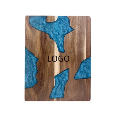 17.5" Epoxy Resin River Charcuterie Serving Board
