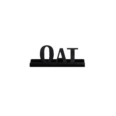 Laser Cut Black Onyx Table Sign (Oats)