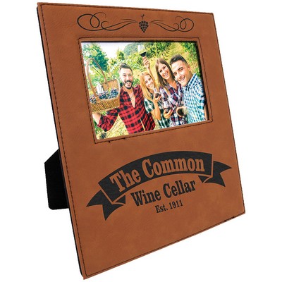 Leatherette Photo Frame w/Eng Area