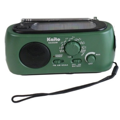 Kaito Emergency Radios & Wireless Mics Kaito Ka332W Weather Radio w/Am/Fm Flashlight Solar Crank