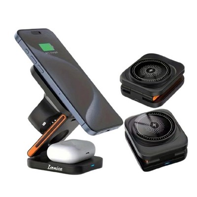 Foldable Wireless Charger 3" 1 Magnetic Charging Station