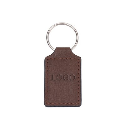 PU Leather Rectangle Keychain