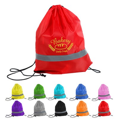 Reflective Drawstring Backpack