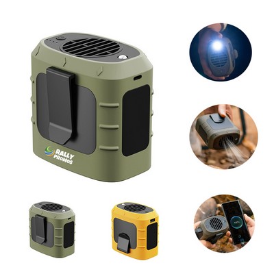 Portable Multi-function Anti-fall Power Bank Waist Clip Fan