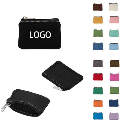 Cotton Canvas Small Coin Pouch - By Air