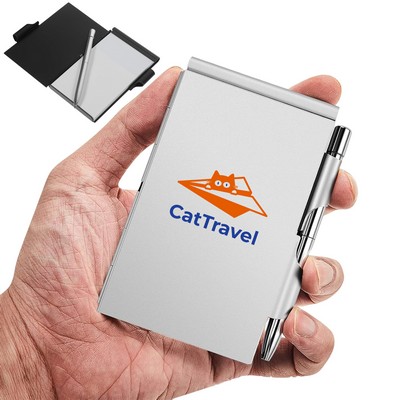 Metal Pocket Notebook with Pen