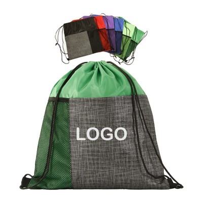 Vertical Drawstring Backpack