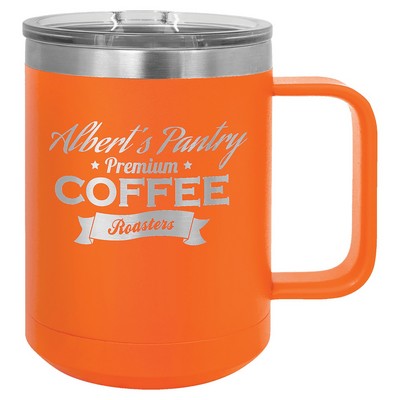 15 oz. Stainless Steel Camp Mug with Slider Lid