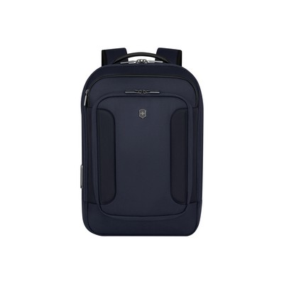Werks Traveler 7.0, Compact Backpack with 14'' Laptop and 11'' Tablet Compartment, Navy Blue