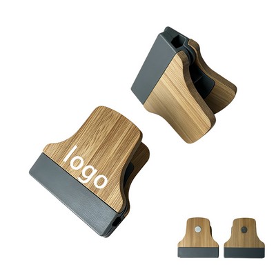 Eco Bamboo Magnetic Power Clip For Office & Home