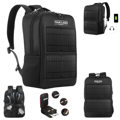 Solar Powered Laptop Backpack with USB Charging