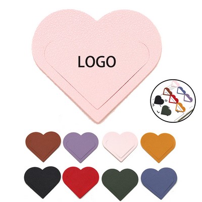 PU Leather Heart Bookmark