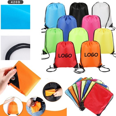 420D Nylon Drawstring Backpack