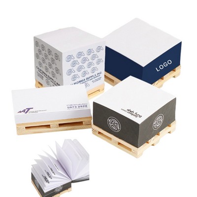 Memo Note Pad with Wood Pallet