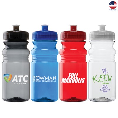 Concord 20 oz. PET Bike Bottle w/Pull Spout Lid