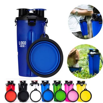Dog Travel Dispenser Bottles With Bowl