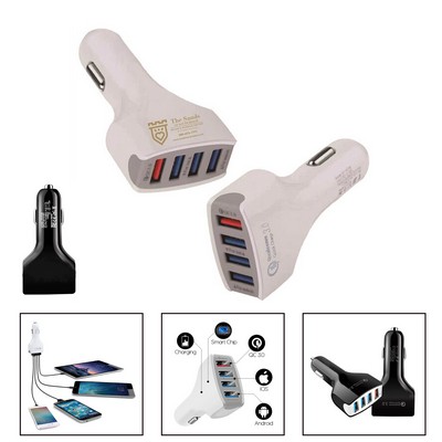 QC3.0 - 4 Port USB Car Charger and Adapter