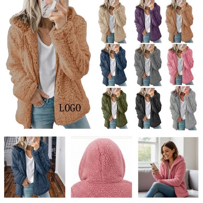 Hooded Wool Coat Women's Fashion