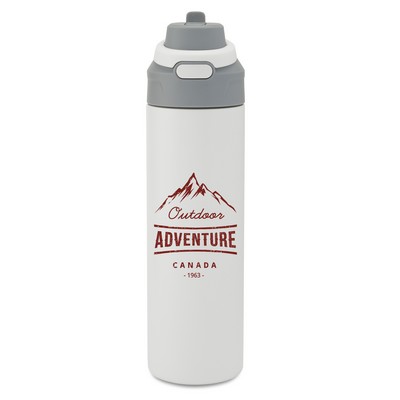 24 oz Dahlia Recycled Stainless Steel Vacuum Tumbler with Flip Straw