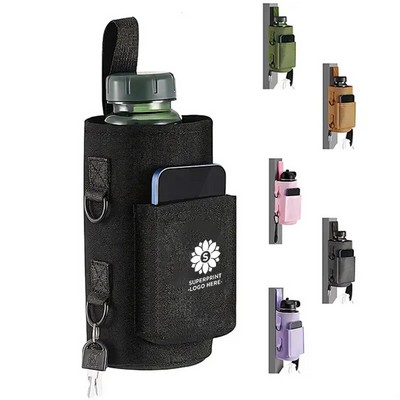 Magnetic Gym Water Bottle Carrier Bag Pouch