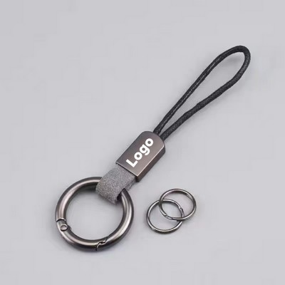 Premium Zinc Alloy & Leather Keyholder