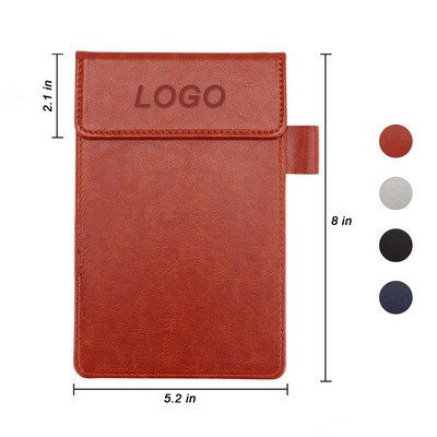 B6 Leather Menu Order Receipt Holder
