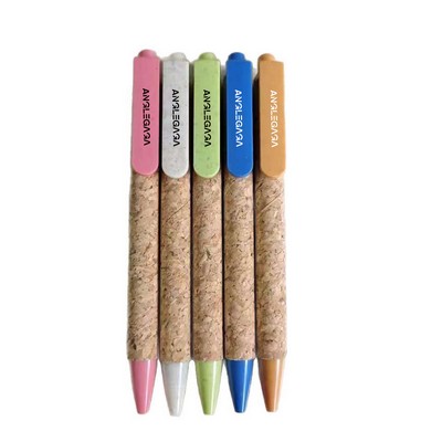 Wheat Straw Cork Recycled Ballpoint Pen