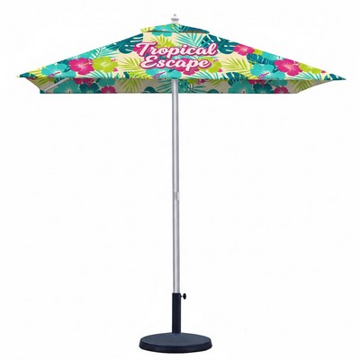 7' Premium Square Aluminum Market Umbrella
