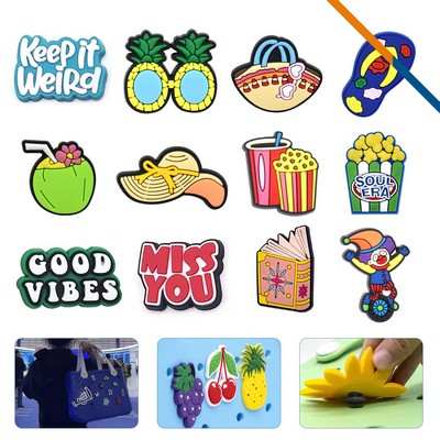 Cutepin Custom Shape PVC Beach Tote Charms