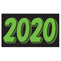 2020 Rectangle Year Vinyl Sticker