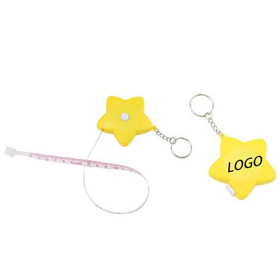 Star-Shaped Keychain Tape Measure