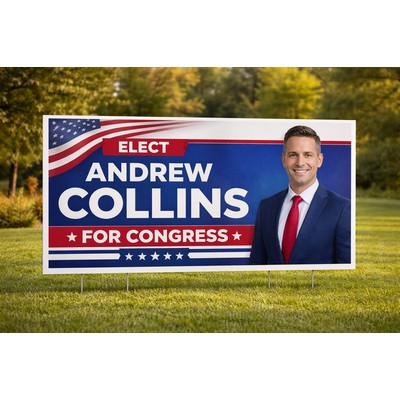 Full Color Plastic Corrugated Sign (36" x 24")