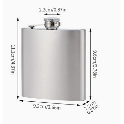 6oz Stainless Steel Hip Flask
