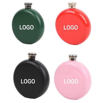 5 Oz Stainless Steel Round Hip Flask