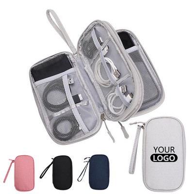 Double Layer Travel Cable Organizer Bag