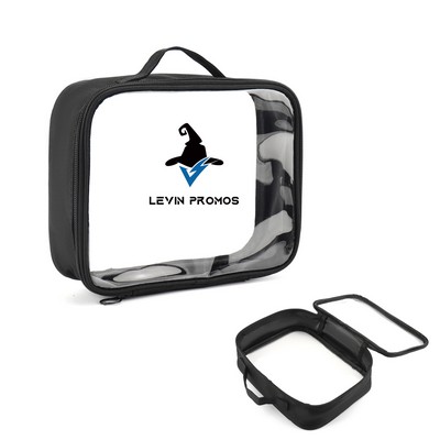 Clear PVC Travel Toiletry Bag with Zipper and Handle