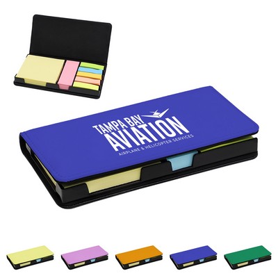 PU Leather Sticky Note Organizer – Custom Logo Memo Pad Set