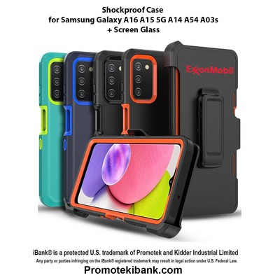 iBank ® Galaxy Shockproof Case + Belt Clip + Screen Glass