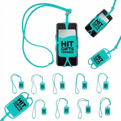 Silicone Lanyard with Phone Holder & Wallet