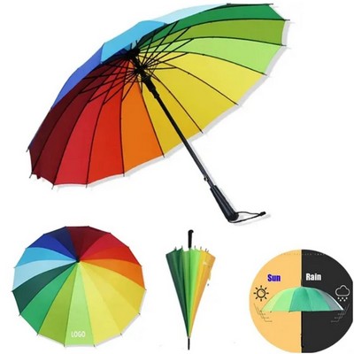 Automatic Open Rainbow Umbrella