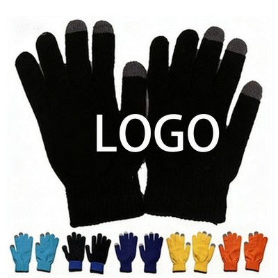 Acrylic Warm Knit Touchscreen Winter Gloves