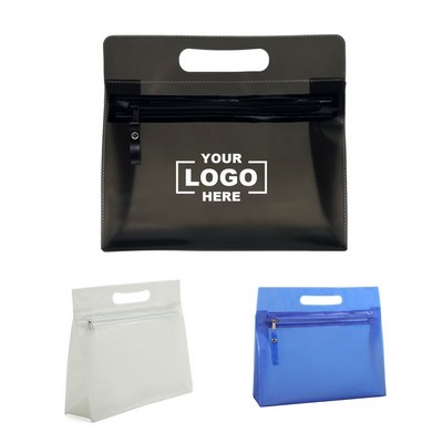 Portable PVC Clear Zipper Storage Bag