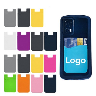 Universal Non Slip Silicone Adhesive Cell Phone Card Holder Wallet