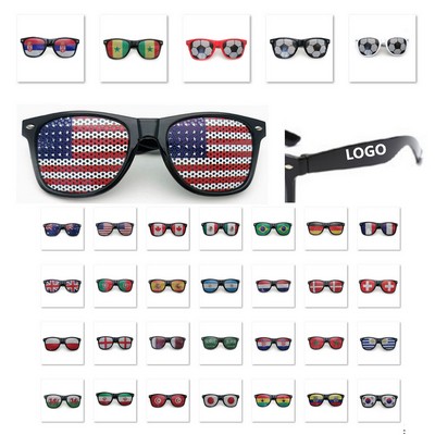 2026 World Cup National Flag Sunglasses Cheering Props & Decorative Eyewear
