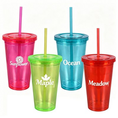 16 oz Double Wall Polypropylene Tumbler