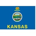 3'x5' Kansas State Nylon Outdoor Flag - Style C