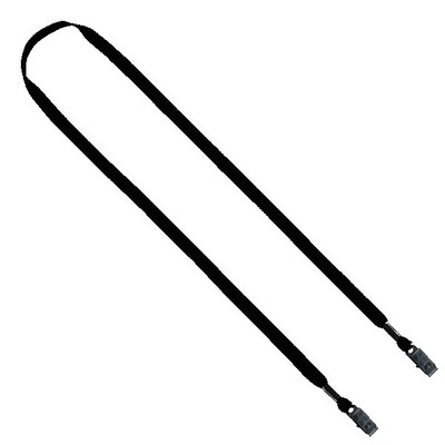 1/2" Cotton Double Bulldog Clip Lanyard