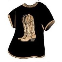 Cowboy Boots T-Shirt Mighty Mini Magnet