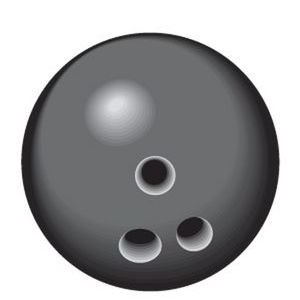 Gray Bowling Ball Acrylic Coaster w/Felt Back