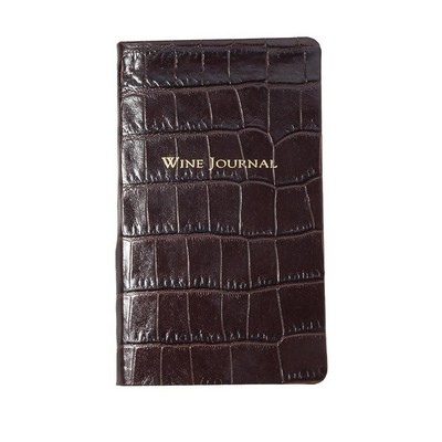 Pocket Wine Journal w/Embossed Croc Leather Cover